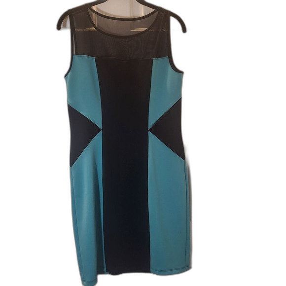 NEW Enfocus Studio Blue Sleeveless Sheath Dress - Picture 2 of 3